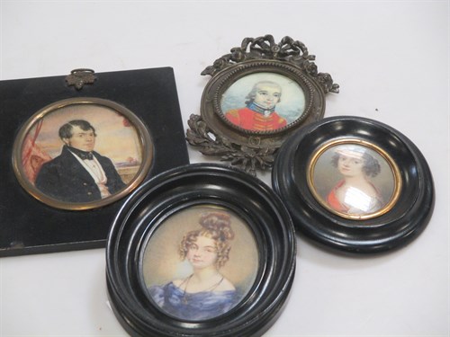 Lot 311 - An early 19th century portrait miniature on...