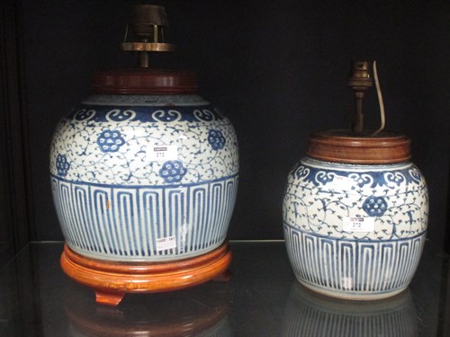 Lot 272 - A 19th century Chinese blue and white ginger...