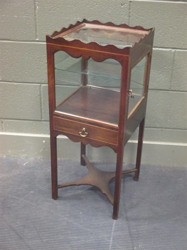 Lot 577 - A Georgian mahogany washstand converted into a...