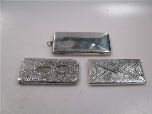 Lot 230 - An Irish silver card case, together with a...