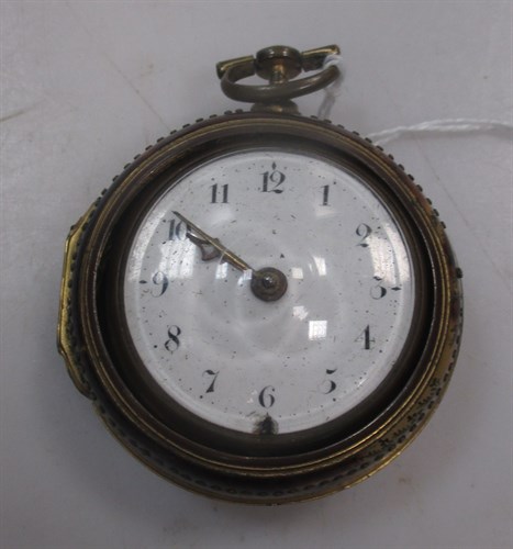 Lot 385 - An early 19th century pair cased watch, outer...