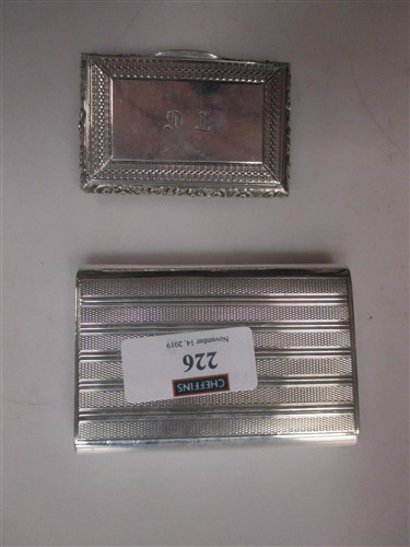 Lot 226 - Two snuffboxes, the first dated 1836 with...