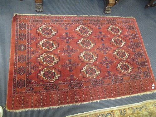 Lot 687 - A Tekke Turkmen chuval rug, 95 x 152cm