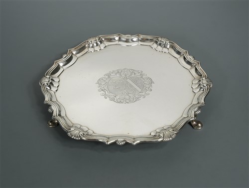 Lot 559 - A George II silver salver