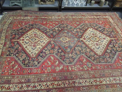 Lot 689 - An early 20th century Qasqai carpet, 295cm x...