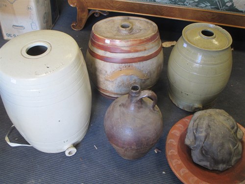 Lot 304 - A Doulton & Co stoneware water jar, 52cm high,...