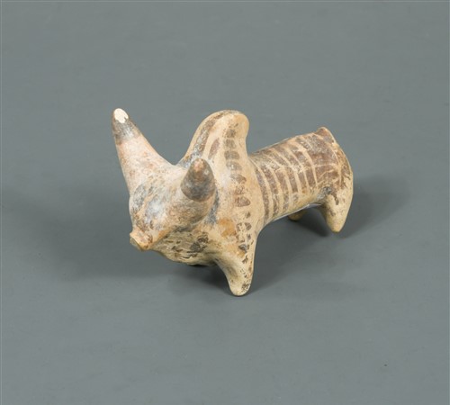 Lot 281 - A Cypro-Mycenaean pottery figure of a bull
