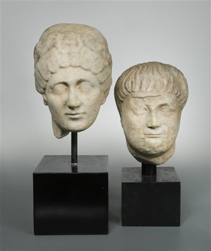 Lot 285 - A Roman marble bust of a lady with braided hair