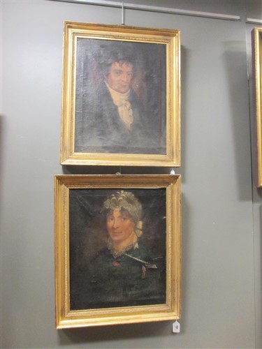 Lot 295 - Pair of 19th Century portraits - unlined (2)