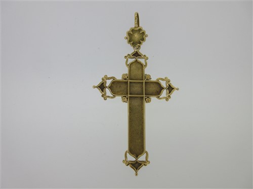 Lot 189 - A large pendant cross which tests for 18ct gold