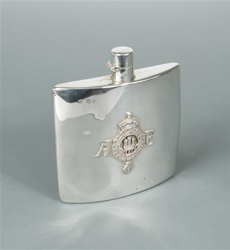 Lot 631 - A Victorian silver spirit flask, a gift from H.R.H. Albert, Prince of Wales