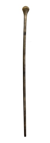 Lot 289 - A late 19th or early 20th century Rhinoceros horn walking cane