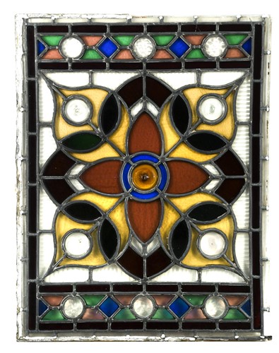 Lot 356 - A pair of 19th century stained glass panels