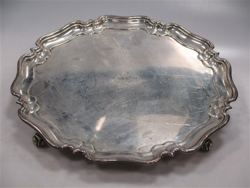 Lot 261 - A silver salver