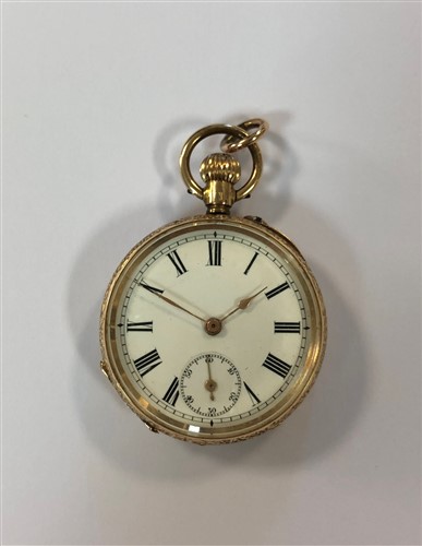 Lot 444 - Dimier Frères & Cie - A lady's Swiss 14ct gold open faced pocket watch