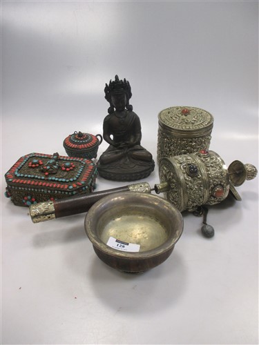 Lot 128 - A collection of Tibetan and Buddhist items,...