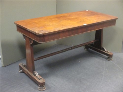 Lot 430 - A 19th century rosewood two drawer library...
