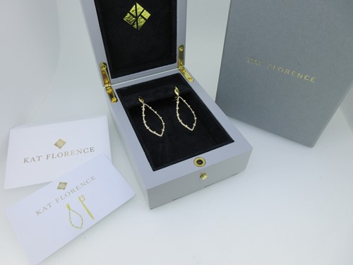 Lot 153 - Kat Florence - A pair of diamond earpendants