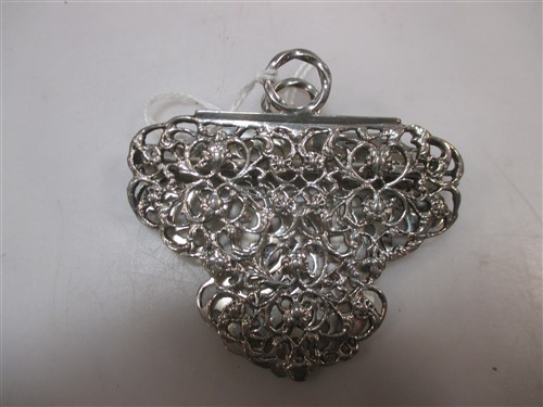 Lot 197 - A Victorian silver spring loaded clip