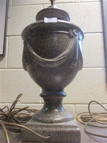 Lot 161 - A Chinese cloisonné lamp and a marble effect...