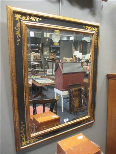 Lot 444 - An Italian style rectangular mirror, 84 x 69cm