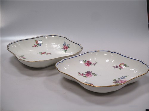 Lot 27 - A pair of late 18th century Sevres shaped...