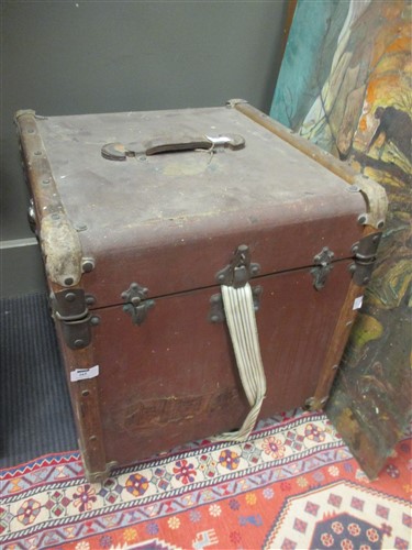 Lot 165 - Small travel case with sheepskin lined body...
