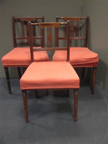 Lot 466 - A set of six Regency dining chairs