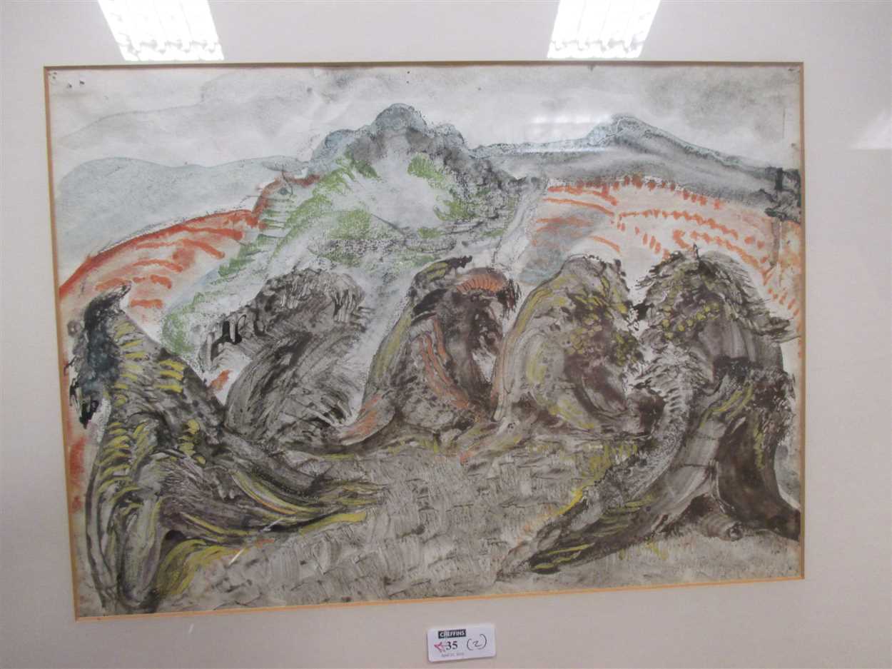 Lot 279 - Vera Cunningham (British, 1897-1955) 'Stooks',...