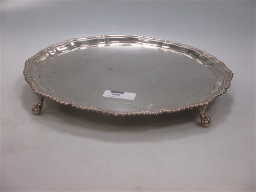 Lot 266 - A silver salver