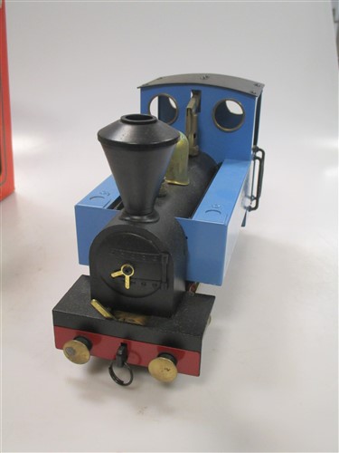 Lot 4 - A Mamod steam railway SL2 blue model 0-4-0...