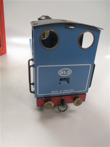 Lot 4 - A Mamod steam railway SL2 blue model 0-4-0...