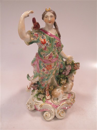 Lot 24 - An 18th century Derby encrusted porcelain...