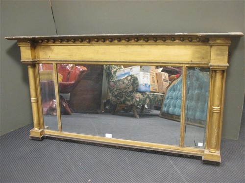 Lot 461 - An early 19th century gilt framed triple...