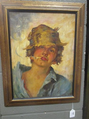 Lot 312 - Szendy, an urchin smoking a cigarette