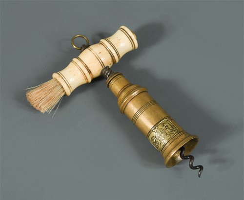 Lot 856 - A Victorian bone handled corkscrew