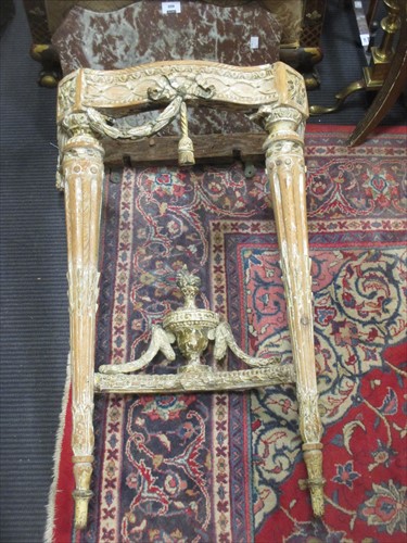 Lot 460 - An 18th century marble topped 'D' shaped...