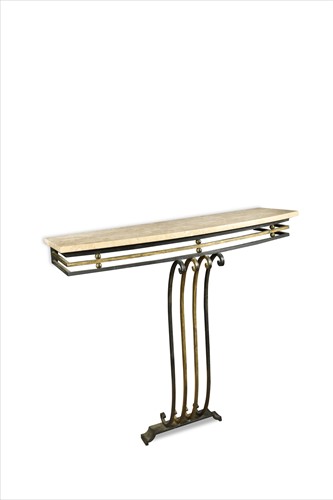 Lot 189 - An Art Deco marble topped pier-table