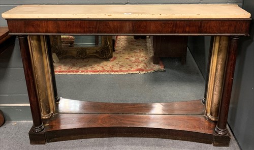 Lot 607 - An Empire mahogany and parcel gilt rectangular...