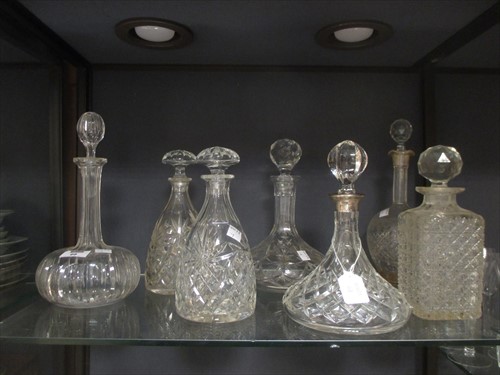 Lot 68 - Seven various glass decanters