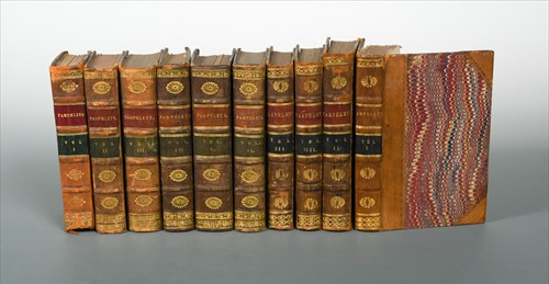 Lot 236 - Pamphlets, 10 small bound 8vo vols.