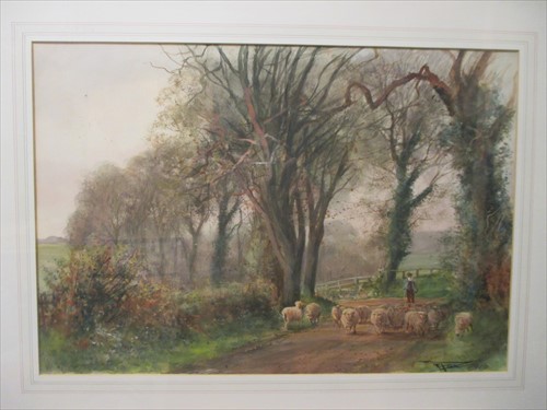 Lot 405 - H Fox (British,19th Century), A Farmer with...