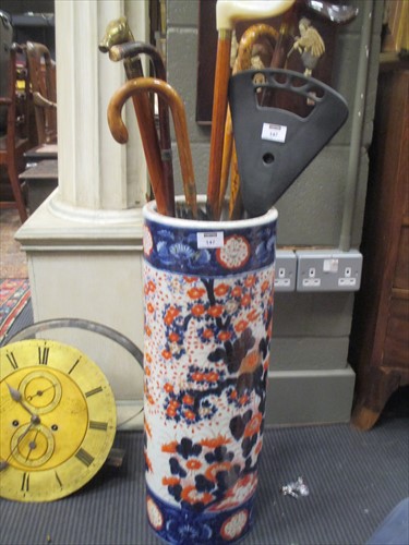 Lot 147 - Japanese Imari umbrella pot