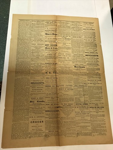 Lot 363 - returned to vendor by CA 13-7-2020. Rocky Mountain News No.1, 1859