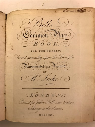 Lot 176 - Bell's Common Place Book