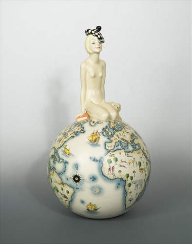 Lot 46 - Helen König Scavini (1886-1974) & Mario Sturani (1906-1978) for Lenci, a rare 'Nudo Sul Mondo' earthenware figure