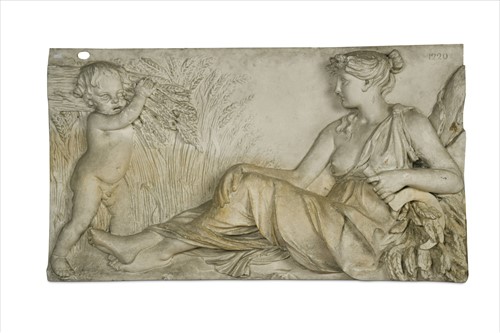 Lot 316 - A French Classical large plaster panel by The Union Generale Des Arts, Paris, late 19th century