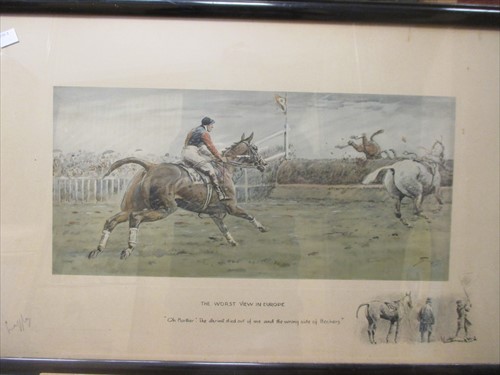 Lot 358 - The worst view in Europe signed Snaffle print with blind stamp