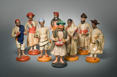 Lot 246 - Indian Company School, 19th century, a collection of eight composition figures