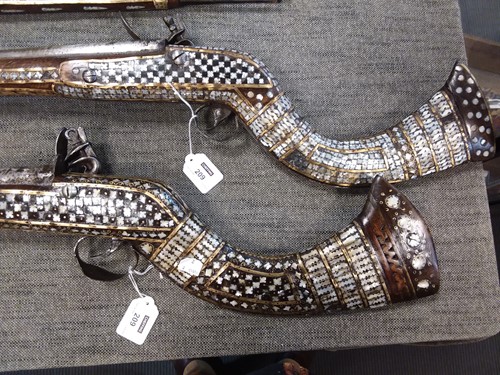 Lot 209 - Two 19th century Afghan flintlock jezail muskets